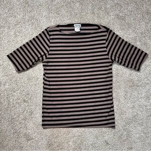 Striped Black and Brown Women's Top